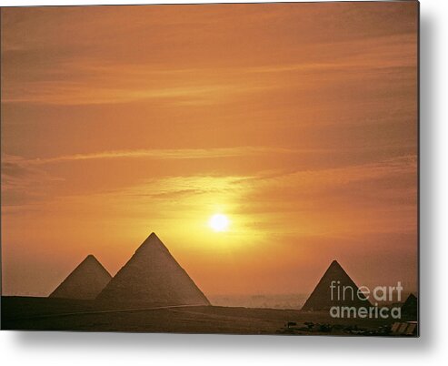 Africa Metal Print featuring the photograph Pyramids In Egypt by Adam Sylvester