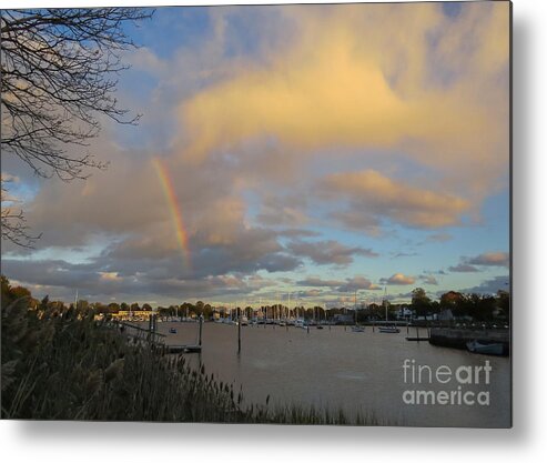 Sunset Metal Print featuring the photograph Rainbow Over WIckford by Lili Feinstein