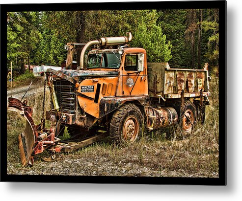 Snow Plow Metal Print featuring the photograph Ready for Snow By Ron Roberts by Ron Roberts