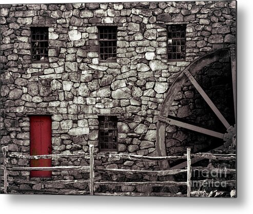 Gristmill Metal Print featuring the photograph Red Door by Jayne Carney