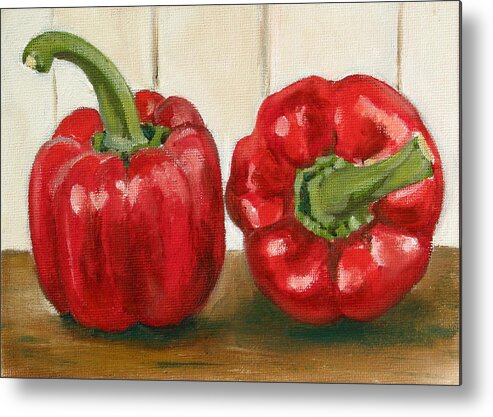 Food Metal Print featuring the painting Red Pepper by Sarah Lynch