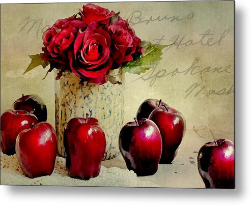 Still Life Metal Print featuring the photograph Red to Red by Diana Angstadt