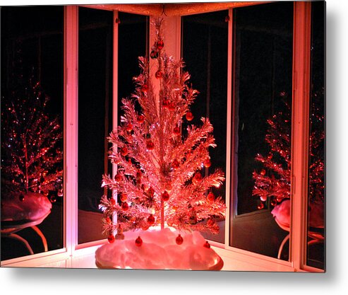 Christmas Metal Print featuring the photograph Retro Reflections by Kelly Nowak