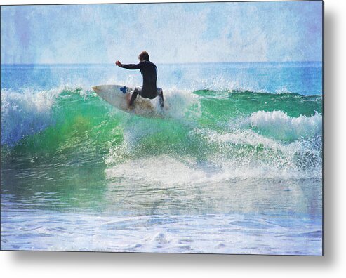 Young Surfer Metal Print featuring the photograph Rincon 3 by Beth Taylor