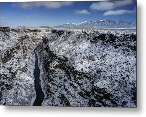 Rio Grande River Metal Print featuring the photograph Rio Grande-Taos NM by Mark Langford