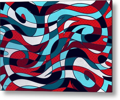 Abstract Metal Print featuring the digital art Roller Coaster by Shawna Rowe