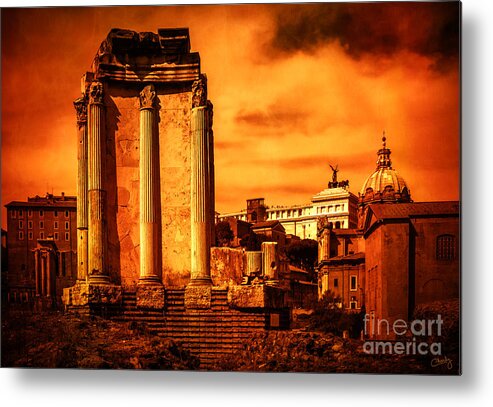 Rome Burning Metal Print featuring the photograph Rome Burning by Prints of Italy