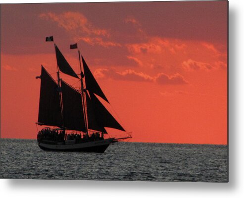 Sunset Metal Print featuring the photograph Key West Sunset Sail 5 by Bob Slitzan
