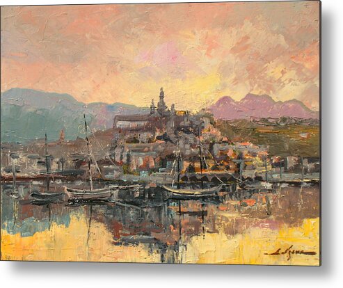 Harbour Metal Print featuring the painting Sanremo by Luke Karcz