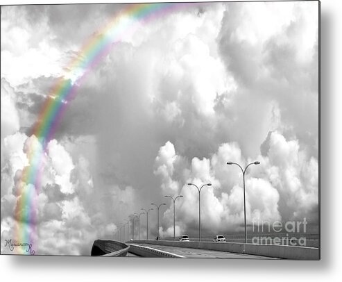 Clouds Metal Print featuring the photograph Sarasota Rainbow by Mariarosa Rockefeller