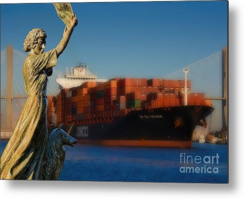 Savannah Metal Print featuring the photograph Savannah Waving Girl by Henry Kowalski