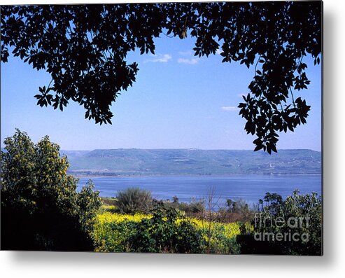 Sea Of Galilee Metal Print featuring the photograph Sea of Galilee from Mount of the Beatitudes by Thomas R Fletcher