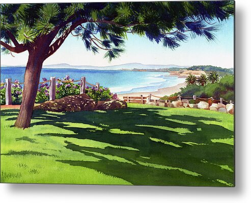 Seagrove Metal Print featuring the painting Seagrove Park Del Mar by Mary Helmreich