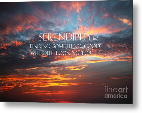 Sunset Metal Print featuring the photograph Serendipity by Sylvia Cook