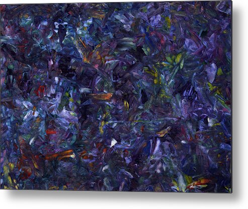 Abstract Metal Print featuring the painting Shadow Blue by James W Johnson