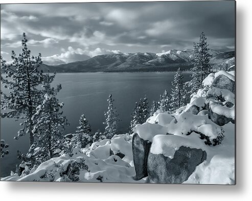 Landscape Metal Print featuring the photograph shivery BW by Jonathan Nguyen