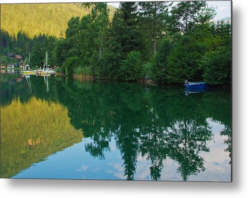 Mountains Metal Print featuring the photograph Sleeping Boats by Marco Busoni