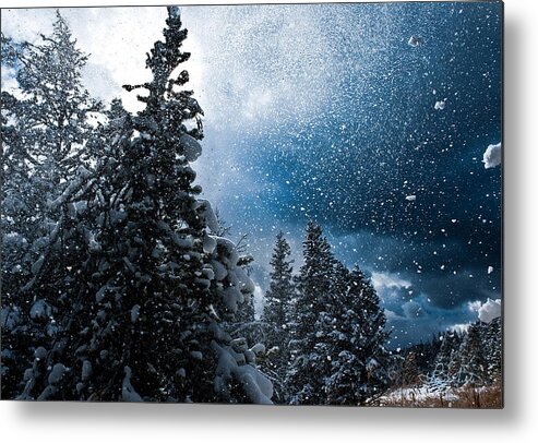Montana Metal Print featuring the photograph Snow Flurry by Renee Sullivan