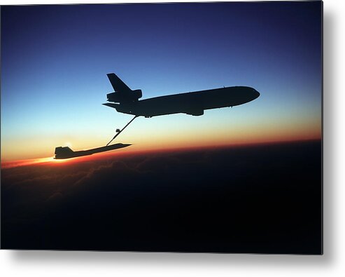 Aviation Metal Print featuring the photograph Solstice Silhouette by Peter Chilelli