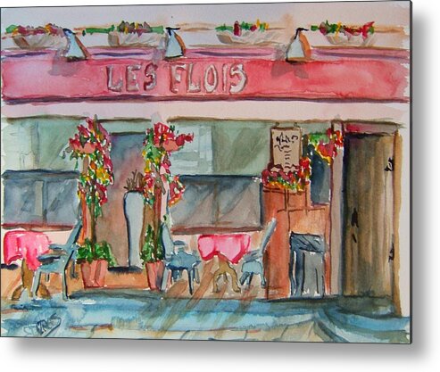 French Metal Print featuring the painting Someplace French by Elaine Duras