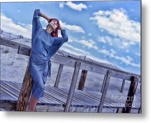 Blue Metal Print featuring the photograph Something In Blue by Jeff Breiman