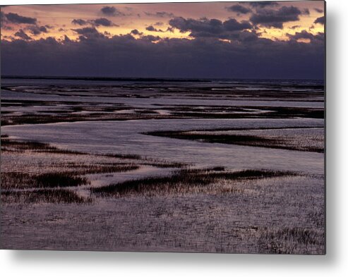 North Inlet Metal Print featuring the photograph South Carolina Marsh At Sunrise by Larry Cameron