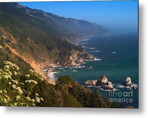 Big Sur Metal Print featuring the photograph South Coast View in Big Sur by Charlene Mitchell