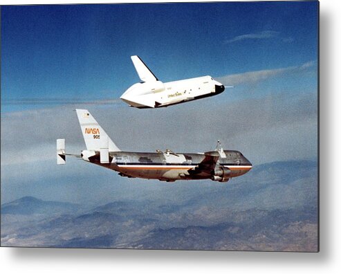 Enterprise Metal Print featuring the photograph Space Shuttle Prototype Testing by Nasa