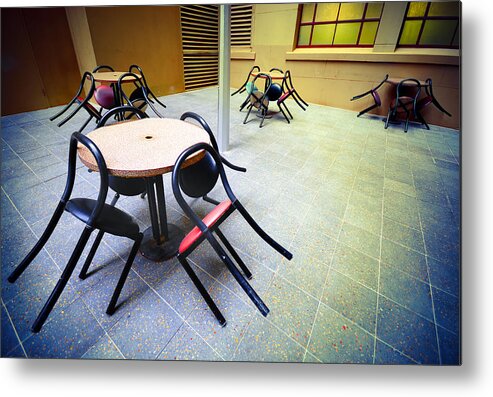 Chairs Metal Print featuring the photograph Spiders From Mars by Wayne Sherriff