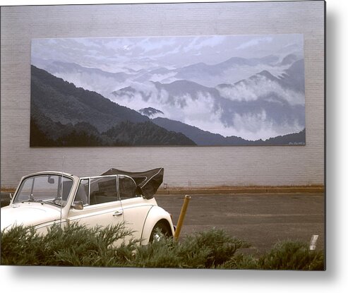 Mural Metal Print featuring the painting Spirit of the Air shown with car by Blue Sky