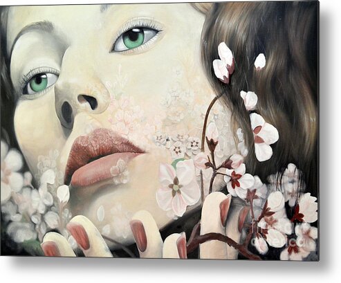 Spring Metal Print featuring the painting Spring beauty by Tejesh Kumar