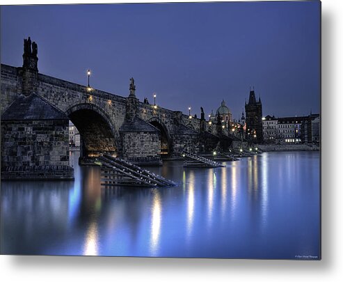 Prague Metal Print featuring the photograph St Charles Bridge by Ryan Wyckoff