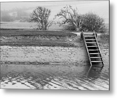 Ladder Metal Print featuring the photograph Stairway to the River by Vanessa Thomas