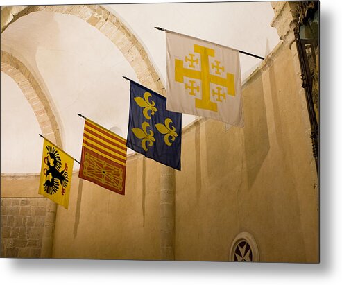 Suckling Pig Metal Print featuring the photograph Standards of the Knights of the Templar by Lorraine Devon Wilke