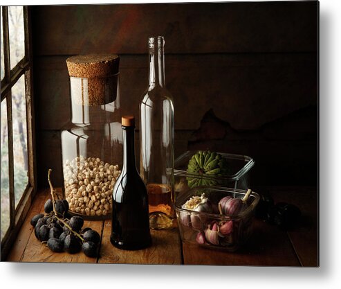 Kitchen Metal Print featuring the photograph Still Life With Chickpea by Luiz Laercio