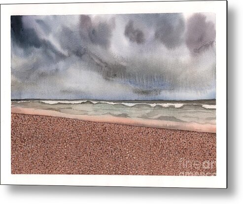Beach Metal Print featuring the painting Stinson Beach by Hilda Wagner