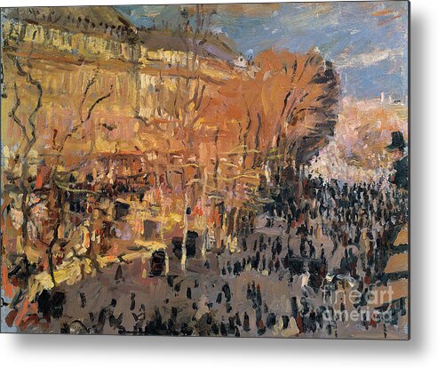 Claude Monet Metal Print featuring the painting Study for The Boulevard des Capucines by Claude Monet