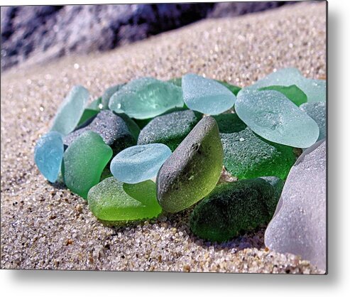 Beach Glass Metal Print featuring the photograph Sunkissed Glass by Janice Drew