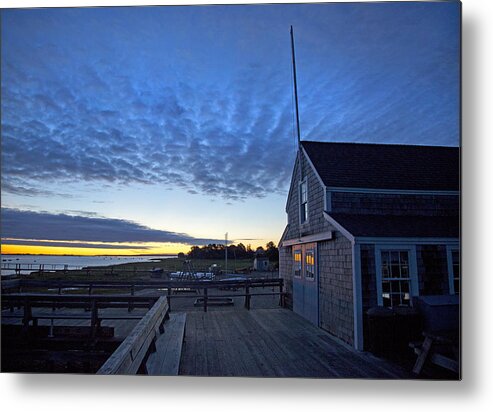 Barnstable Metal Print featuring the photograph Sunrise at Barnstable Yacht Club by Charles Harden