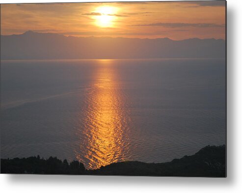  Erikousa  Metal Print featuring the photograph Sunrise Erikousa 1 by George Katechis