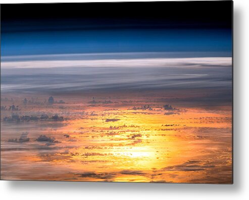 Science Metal Print featuring the photograph Sunset From The International Space by Science Source