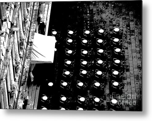  Metal Print featuring the photograph Tables for Many by Jacqueline M Lewis