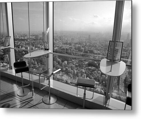 Cafe Metal Print featuring the photograph Tea With a View by Brad Brizek