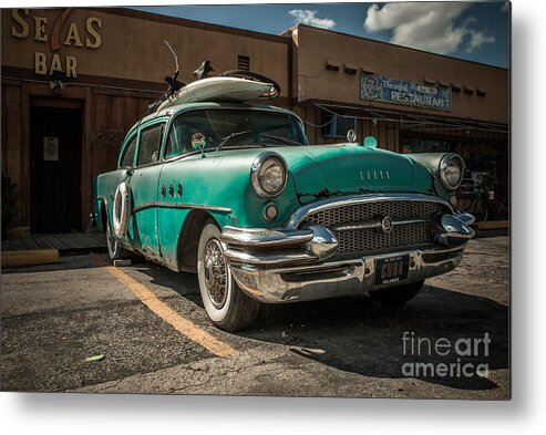 Auto Metal Print featuring the photograph The Buick II - ready to surf by Hannes Cmarits