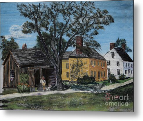 Strawbery Banke Metal Print featuring the pastel The Cooper by Francois Lamothe