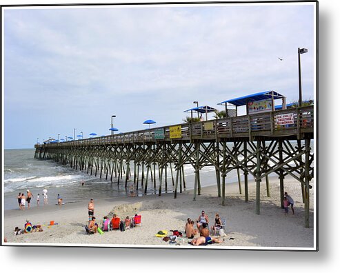 Pier Metal Print featuring the photograph The Garden City Pier by Kathy Barney