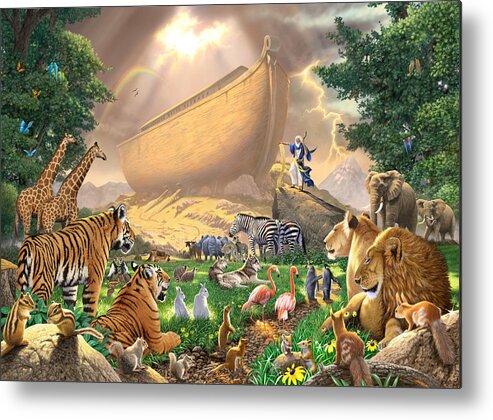 Animal Metal Print featuring the photograph The Gathering by MGL Meiklejohn Graphics Licensing