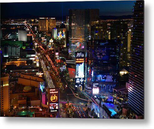 Fine Art Photography Metal Print featuring the photograph The Great Vegas Strip by David Lee Thompson