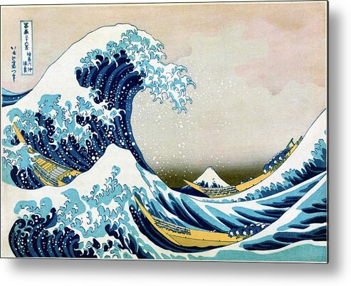 The Great Wave Off Kanagawa Metal Print featuring the photograph The Great Wave Off Kanagawa by Library Of Congress/science Photo Library