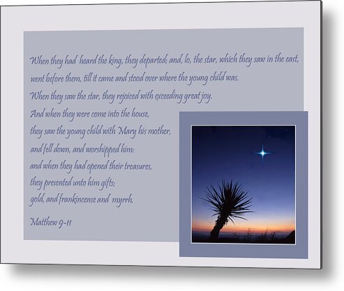 Christmas Metal Print featuring the photograph The Guiding Star by David and Carol Kelly